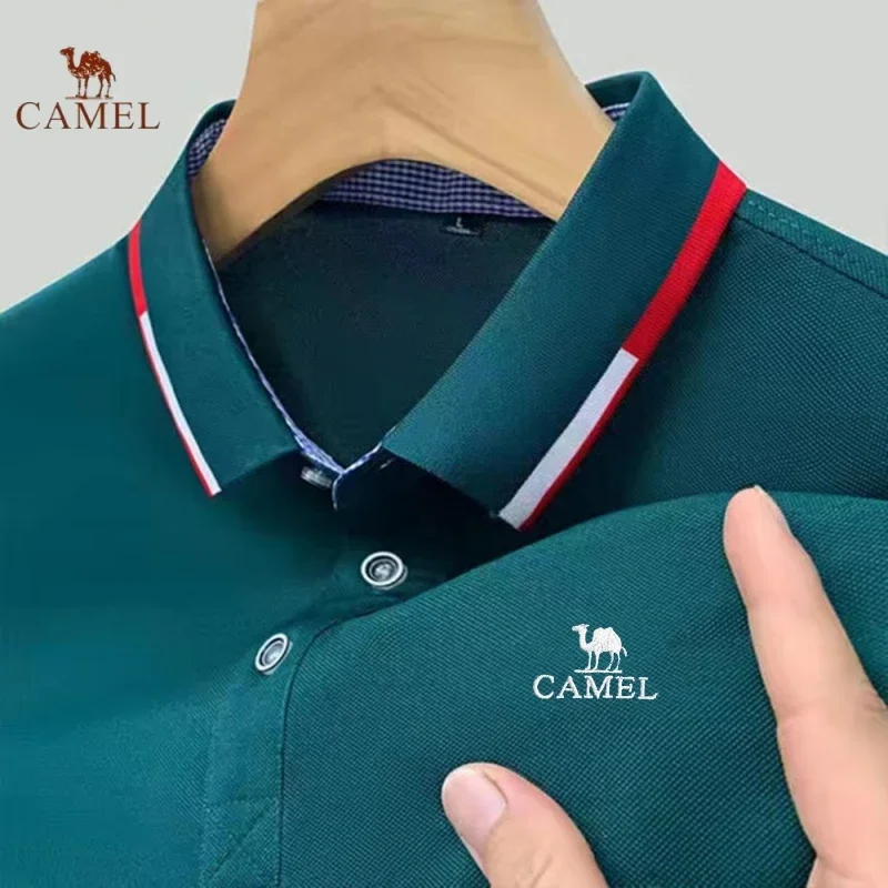New Summer Brand Embroidered Polo Shirt for Men's High Quality Fashion Casual Comfortable and Breathable Short Sleeved T-shirt 1