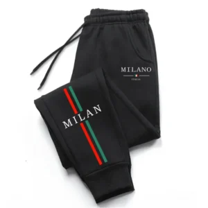 Men's Four Season Casual Sports Sweatpants Outdoor Running Wear Hot Sale Milan City Printed Jogger Pants Gym Fitness Trousers