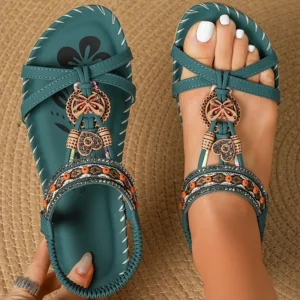 Women's Sandals Bohemia Style Women Flat Sandals Summer 2025 Sandalias De Mujer New Summer Shoes Woman Summer Footwear Female