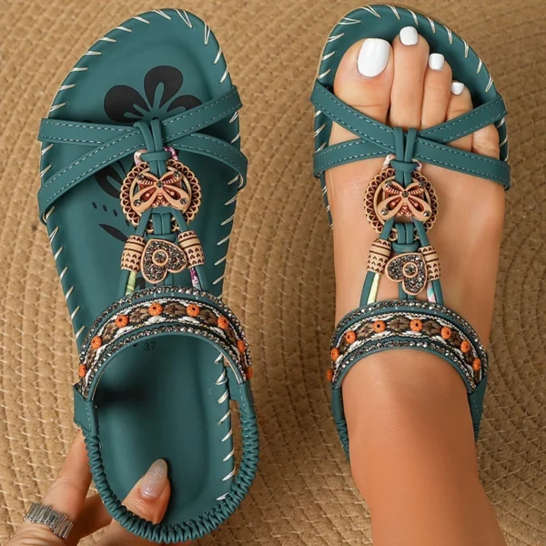 Women's Sandals Bohemia Style Women Flat Sandals Summer 2025 Sandalias De Mujer New Summer Shoes Woman Summer Footwear Female